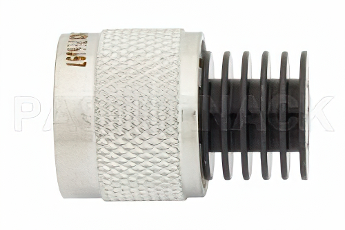 5 Watt RF Load Up to 18 GHz With N Male Input Black Anodized Aluminum Heatsink