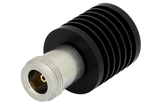 10 Watt RF Load Up to 18 GHz With N Female Input Black Anodized Aluminum Heatsink
