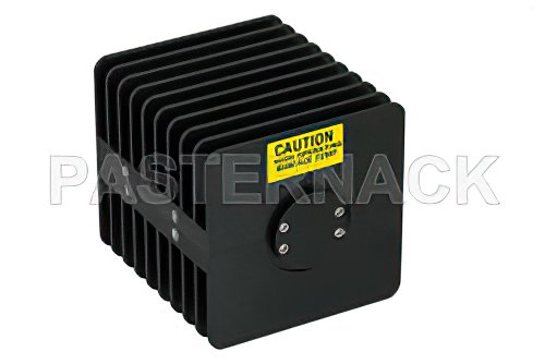 25 Watt RF Load Up to 7 GHz With 7/16 DIN Male Input Square Body Black Anodized Aluminum Heatsink