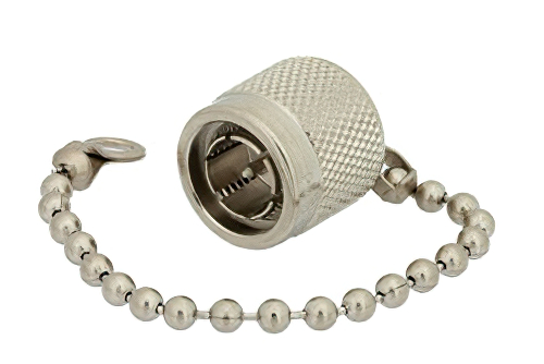 TNC Male Shorting Dust Cap With 4 Inch Chain