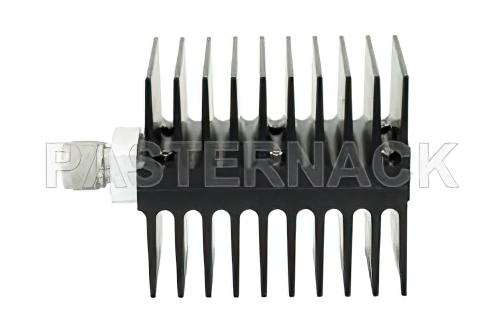 Medium Power 50 Watts RF Load Up To 4 GHz With N Male Input Square Body Black Anodized Aluminum Heatsink