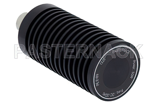 50 Watt RF Load Up to 3 GHz With N Male Input Round Body Black Anodized Aluminum Heatsink