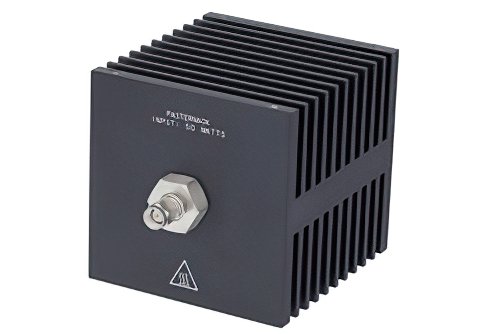 50 Watt RF Load Up To 18 GHz With SMA Male Input Square Body Black Anodized Aluminum Heatsink