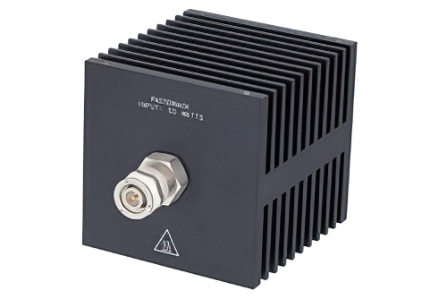 Medium Power 50 Watts RF Load Up To 18 GHz With TNC Male Input Square Body Black Anodized Aluminum Heatsink