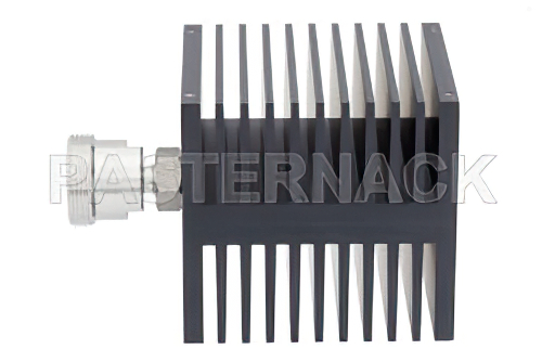 Medium Power 50 Watts RF Load Up To 8 GHz With 7/16 DIN Female Input Square Body Black Anodized Aluminum Heatsink