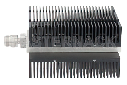 High Power 100 Watt RF Load Up to 8 GHz with N Female Conduction Cooled Body Black Anodized Aluminum Heatsink