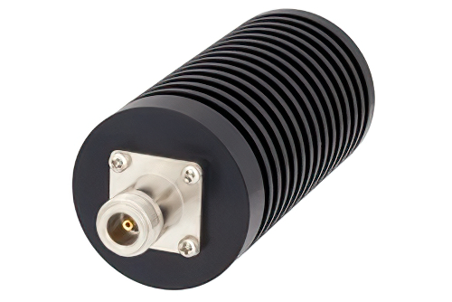 50 Watt RF Load Up to 3 GHz With N Female Input Round Body Black Anodized Aluminum Heatsink