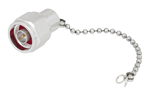 2 Watt RF Load with Chain Up to 6 GHz with N Male Tri-Metal Plated Brass