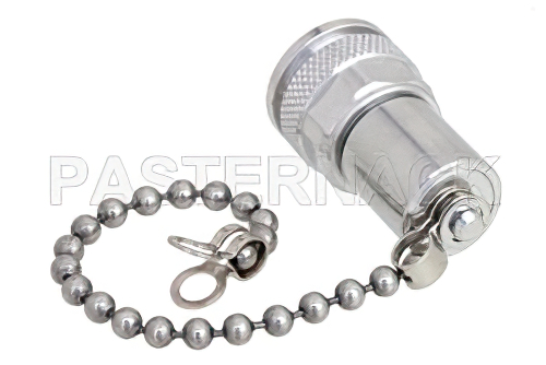 2 Watt RF Load with Chain Up to 6 GHz with TNC Male Tri-Metal Plated Brass