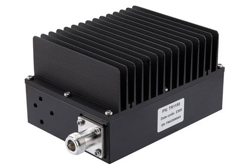Low PIM 50 Watt RF Load 0.4 GHz to 6 GHz with N-type Female Black Anodized Aluminum