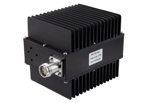 Low PIM 100 Watt RF Load 0.4 GHz to 6 GHz with 4.3-10 Female Black Anodized Aluminum