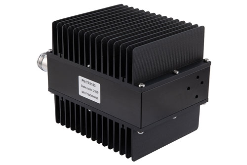 Low PIM 100 Watt RF Load 0.4 GHz to 6 GHz with 4.3-10 Female Black Anodized Aluminum