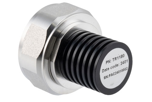5 Watt RF Load (Termination) Up to 6 GHz With 7/16 DIN Male Input Black Anodized Aluminum Body