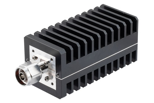 50 Watt RF Load (Termination) Up to 6 GHz With N Male Input Black Anodized Aluminum Body