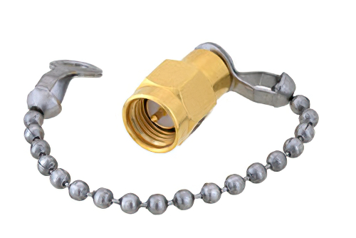 2 Watt RF Load with Chain Up to 26.5 GHz with SMA Male Gold Plated Stainless Steel