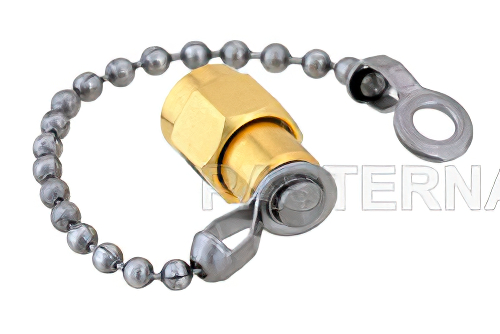 2 Watt RF Load with Chain Up to 26.5 GHz with SMA Male Gold Plated Stainless Steel