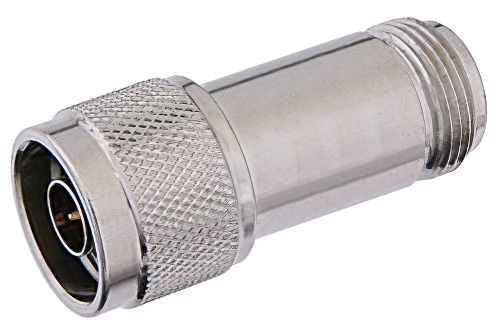 6 dB Fixed Attenuator, N Male to N Female Passivated Stainless Steel Body Rated to 2 Watts Up to 18 GHz