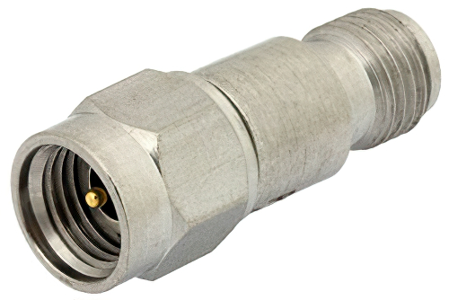 10 dB Fixed Attenuator, 2.92mm Male to 2.92mm Female Passivated Stainless Steel Body Rated to 2 Watts Up to 26.5 GHz