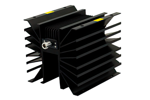 2 dB Fixed Attenuator, N Male to N Female Directional Black Anodized Aluminum Heatsink Body Rated to 300 Watts Up to 1,000 MHz