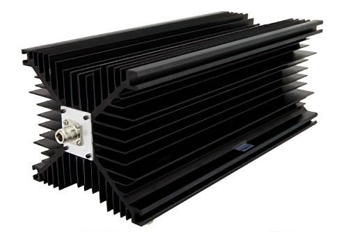 30 dB Fixed Attenuator, N Male To N Female Directional Black Anodized Aluminum Heatsink Body Rated To 500 Watts Up To 1000 MHz