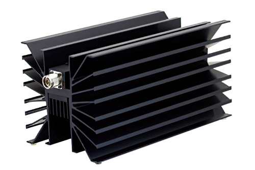 6 dB Fixed Attenuator, N Male To N Female Directional Black Anodized Aluminum Heatsink Body Rated To 500 Watts Up To 1000 MHz