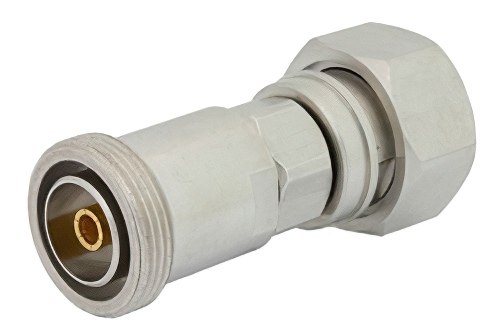 40 dB Fixed Attenuator, 7/16 DIN Male to 7/16 DIN Female Brass Tri-Metal Body Rated to 5 Watts Up to 7.5 GHz