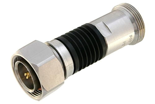 1 dB Fixed Attenuator, 7/16 DIN Male to 7/16 DIN Female Black Anodized Aluminum Heatsink Body Rated to 10 Watts Up to 7.5 GHz