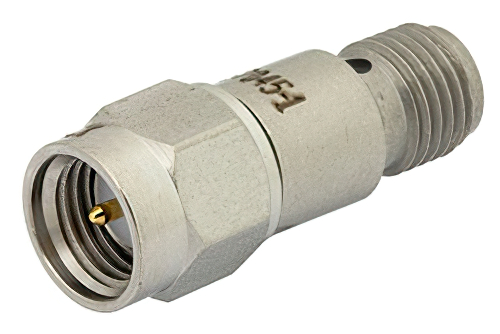 1 dB Fixed Attenuator, SMA Male to SMA Female Passivated Stainless Steel Body Rated to 2 Watts Up to 12.4 GHz