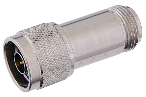 6 dB Fixed Attenuator, N Male to N Female Passivated Stainless Steel Body Rated to 2 Watts Up to 12.4 GHz