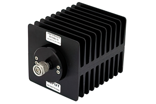 10 dB Fixed Attenuator, TNC Male to TNC Female Directional Black Anodized Aluminum Heatsink Body Rated to 100 Watts Up to 1.5 GHz