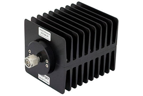 30 dB Fixed Attenuator, TNC Male To TNC Female Directional Black Anodized Aluminum Heatsink Body Rated To 100 Watts Up To 1.5 GHz