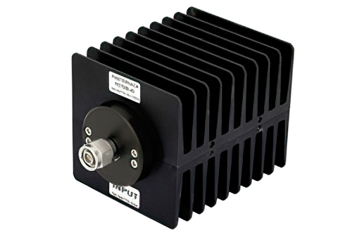 40 dB Fixed Attenuator, TNC Male To TNC Female Directional Black Anodized Aluminum Heatsink Body Rated To 100 Watts Up To 1.5 GHz