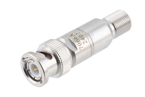 50 Ohm BNC Male to 75 Ohm F Female Matching Pad Operating from DC to 3 GHz