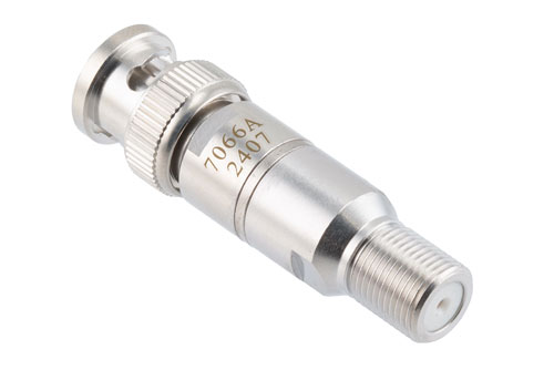 50 Ohm BNC Male to 75 Ohm F Female Matching Pad Operating from DC to 3 GHz