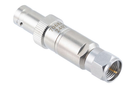 50 Ohm BNC Female to 75 Ohm F Male Matching Pad Operating from DC to 3 GHz