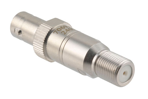 50 Ohm BNC Female to 75 Ohm F Female Matching Pad Operating from DC to 3 GHz