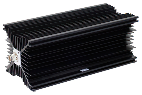 3 dB Fixed Attenuator, N Male to N Female Directional Black Anodized Aluminum Heatsink Body Rated to 500 Watts Up to 2.4 GHz