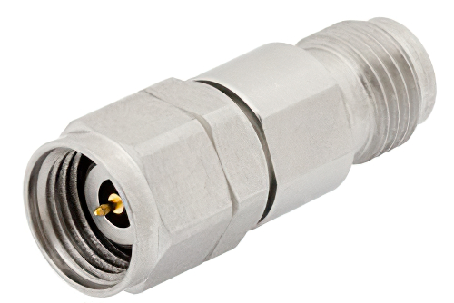 1 dB Fixed Attenuator, 2.4mm Male to 2.4mm Female Passivated Stainless Steel Body Rated to 1 Watt Up to 50 GHz