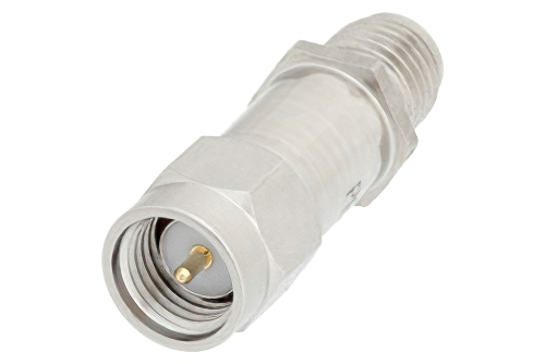 1 dB Fixed Attenuator, SMA Male to SMA Female Passivated Stainless Steel Body Rated to 2 Watts Up to 18 GHz