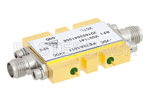 Voltage Variable PIN Diode Attenuator, 0 to 30 dB, DC to 20 GHz, Rated to 18 dBm, SMA, Solder Pin Control