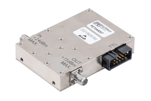 TTL Controlled Programmable Attenuator, 63 dB, from 100 MHz to 18 GHz, 0.5 dB Steps, SMA Female