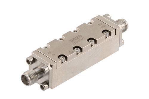 Negative Slope Equalizer, 4 GHz to 8 GHz, 6 dB Fixed Equalizing Value, 0.6 dB Loss, Max Pin 250 mW, SMA