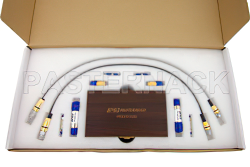 75 Ohm Type F Test and Measurement Kit with SOLT Calibration Components, N Male to F Male Armored Test Cables and Precision Accessories