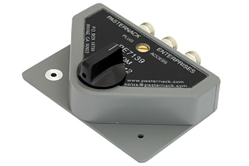SPDT N Manual Knob Switch Surge Protection, DC to 1.3 GHz, Rated to 500 Watts
