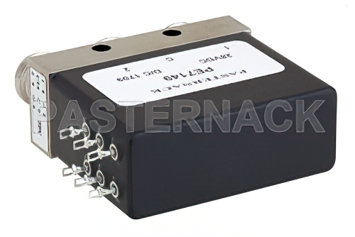 SPDT Electromechanical Relay Pulse Latching Switch, DC to 8 GHz, up to 375W, 28V, Indicators, Hot Switching, N