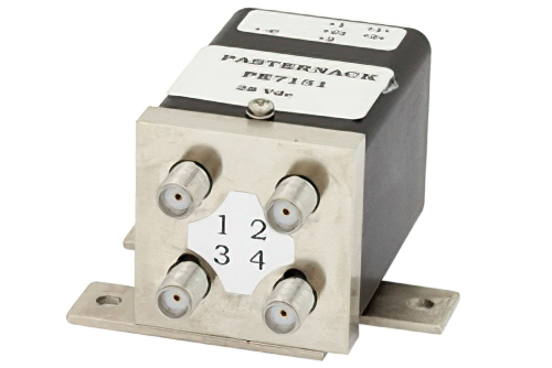 Transfer Electromechanical Relay Latching Switch, DC to 18 GHz, up to 85W, 28V Indicators, Self Cut Off, SMA