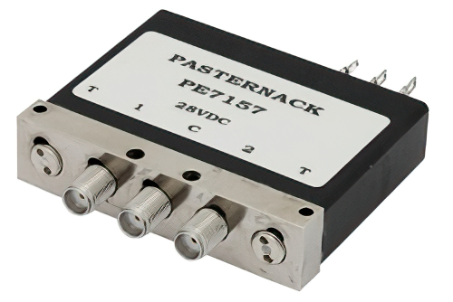DPDT Electromechanical Relay Pulse Latching Switch, Terminated, DC to 18 GHz, up to 85W, 24V, Indicators, TTL, SMA