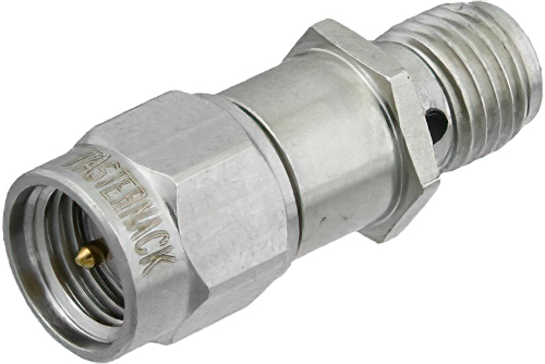 15 dB Fixed Attenuator, SMA Male to SMA Female Brass Tri-Metal Body Rated to 1 Watt Up to 2 GHz