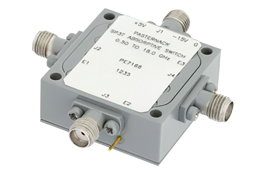 SMA SP3T PIN Diode Switch Operating From 500 MHz to 18 GHz Up To +20 dBm