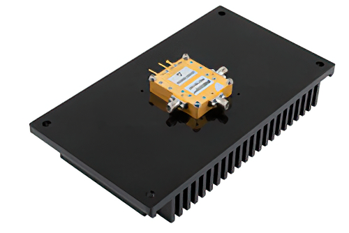 Reflective SPDT GaN High Power PIN Diode Switch Operating from DC to 18 GHz Up to 10 Watts (+40 dBm), 50ns and SMA with Heatsink